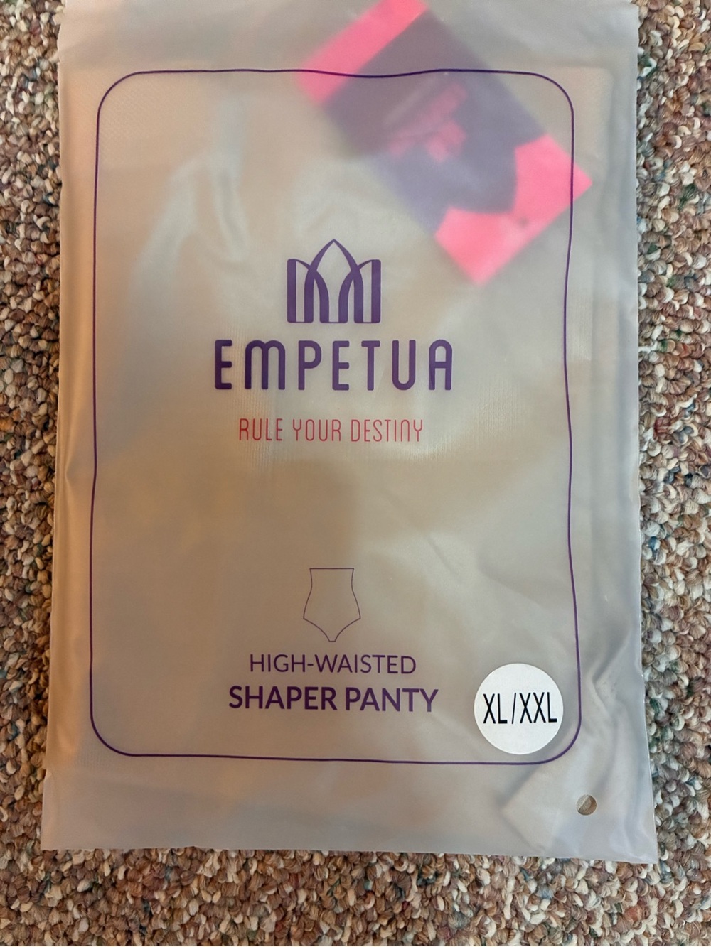 Shapermint High-Waisted Shaper Panty in Purple and White